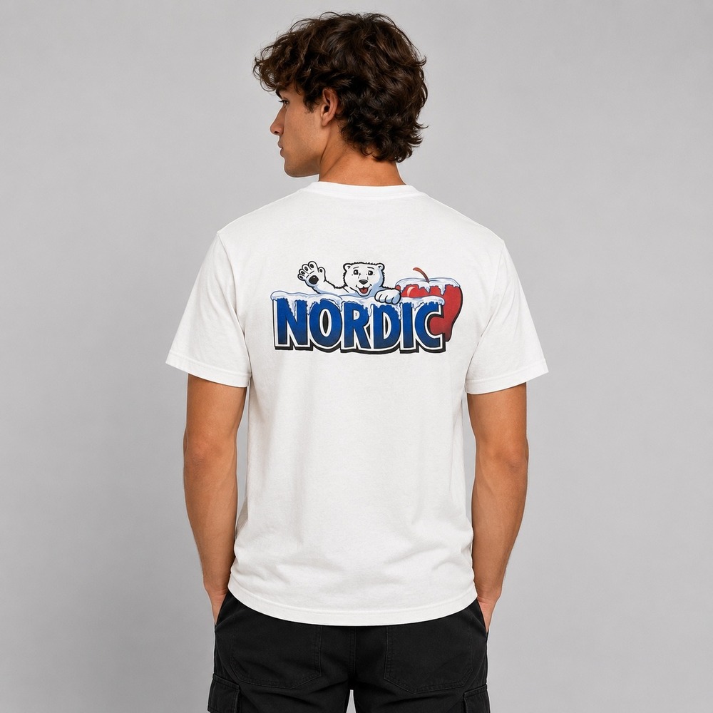 Vintage Polar Bear T-Shirt Mens Small White Nordic Bayside Graphic Made in USA